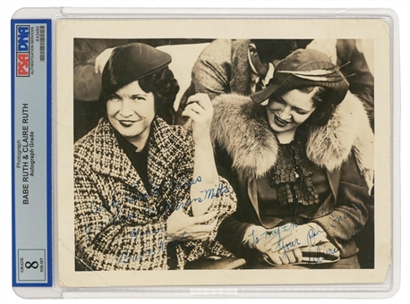 Babe Ruth and Claire Ruth Dual Signed Photograph (PSA/DNA NM-MT 8)